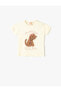 4SMG10188AK Koton Kız Bebek T-shirt BEJ