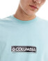 Columbia Reventure central logo t-shirt in light blue