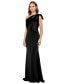 Фото #3 товара Women's Bow-Trim One-Shoulder Gown