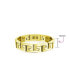 ფოტო #3 პროდუქტის Stylish Masculine Geometric Infinity Key Link Bracelet Men Gold Tone Stainless Steel 8.5 Inch Length 12MM Width