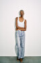Фото #1 товара Блестящие джинсы trf loose со средней посадкой ZARA