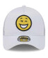 ფოტო #4 პროდუქტის Men's White New England Patriots Happy A-Frame Trucker 9Forty Snapback Hat