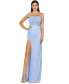 Women's Elegant Corset Gown with Slit