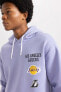 Fit Nba Los Angeles Lakers Oversize Fit Kapüşonlu Kalın Sweatshirt