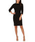 ფოტო #1 პროდუქტის Women's Collared 3/4-Sleeve Sheath Dress