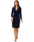 ფოტო #6 პროდუქტის Women's Jersey Tuxedo Sheath Dress