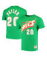 Фото #1 товара Men's Gary Payton Green Seattle SuperSonics Hardwood Classics Stitch Name and Number T-shirt