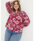 Фото #1 товара Блузка FatFace женская большого размера Imogen с брошью и цветочным узором