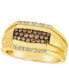 Men's Chocolate Diamond (3/8 ct. t.w.) & Nude Diamond (1/6 ct. t.w.) Cluster Ring in 14k Gold