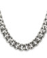 ფოტო #1 პროდუქტის Stainless Steel 13.75mm Curb Chain Necklace