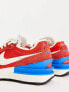 Nike Waffle One vintage trainers in red and photo blue