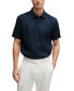 Фото #1 товара Men's Stretch-Linen Chambray Slim-Fit Dress Shirt