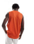 ASOS DESIGN relaxed tank vest in orange sporty mesh Оранжевый, L - Chest 42 - фото #5