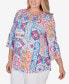 ფოტო #4 პროდუქტის Plus Size Eclectic Knit Top