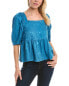 Фото #1 товара Crosby By Mollie Burch Liza Top Women's Blue Xs