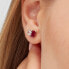 Elegant silver single earrings Fancy Passion Ruby FPR07