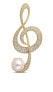 Фото #1 товара Брошь JwL Luxury Pearls Shimmering Pearl Treble Clef