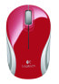 Фото #2 товара Logitech Wireless Mini Mouse M187 - Ambidextrous - Optical - RF Wireless - 1000 DPI - Red
