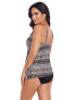 Фото #4 товара Miraclesuit Women's Nefertiti Peephole High Neckline Tankini Top, Multi, 14