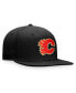 ფოტო #3 პროდუქტის Men's Black Calgary Flames Core Primary Logo Fitted Hat
