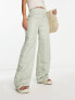 Фото #4 товара & Other Stories linen blend tailored trousers in pastel green