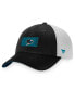 ფოტო #1 პროდუქტის Men's Black, White San Jose Sharks Authentic Pro Rink Trucker Snapback Hat