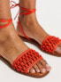 Фото #3 товара ALDO Seazen crotchet lace up sandals in bright orange