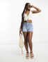 Miss Selfridge lace up detail crochet cami top in cream M - фото #8