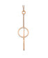 ფოტო #1 პროდუქტის Rose IP-plated Circle Dangle 16.5 inch Cable Chain Necklace