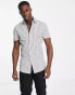 Фото #2 товара ASOS DESIGN skinny stripe shirt in white/black