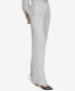 Women's Elastic-Back Mid-Rise Wide-Leg Pants Серебристый, S - фото #3