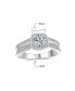 ფოტო #4 პროდუქტის AAA CZ Pave Vintage Art Deco Style 2CT Princess Round Brilliant Cut Solitaire Engagement Ring For Women .925 Sterling Silver