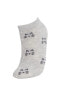 Kadın Desenli 3lü Patik Çorap N0788azns