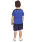 ფოტო #2 პროდუქტის Toddler Boys Short-Sleeve T-Shirt & Cargo Shorts, 2 Piece Set