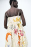 Фото #4 товара Платье объемного кроя из ткани с принтом — zw collection ZARA
