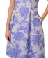 Women's Printed Boat-Neck Sleeveless Dress