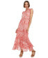 Фото #1 товара Women's Tiered Floral Chiffon Maxi Dress