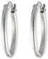 ფოტო #3 პროდუქტის Small Polished Hoop Earrings in Sterling Silver, 1"