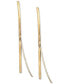 ფოტო #3 პროდუქტის Polished Threader Earrings in 18k Gold-Plated Sterling Silver, Created for Macy's