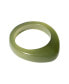 Pyra — Teardrop green jade ring