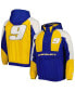 Фото #1 товара Men's Royal, Yellow Chase Elliott The Body Check Half-Snap Pullover Jacket