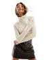 Фото #2 товара NA-KD funnel neck jumper in off white