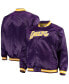 ფოტო #2 პროდუქტის Men's Purple Los Angeles Lakers Big and Tall Hardwood Classics Raglan Satin Full-Snap Jacket