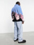 ASOS DESIGN borg walker jacket with scenic print