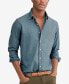 Фото #5 товара Men's Long Sleeve Classic-Fit Chambray Shirt