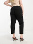 Vero Moda Curve tie waist tapered joggers in black