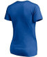 ფოტო #4 პროდუქტის Women's Royal Chicago Cubs Compulsion To Win V-Neck T-shirt