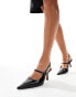 Фото #4 товара ASOS DESIGN Swipe mary-jane mid heeled shoes in black