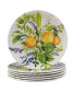 Фото #1 товара Certified Lemon Zest 6 Piece Melamine Salad Plate