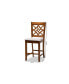 Nicolette Modern and Contemporary 2-Piece Fabric Upholstered and Finished Wood Counter Stool Set